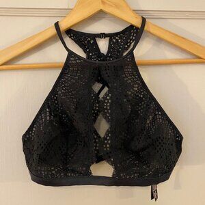 Victoria's Secret Unlined Lace High Neck Bralette, Size M